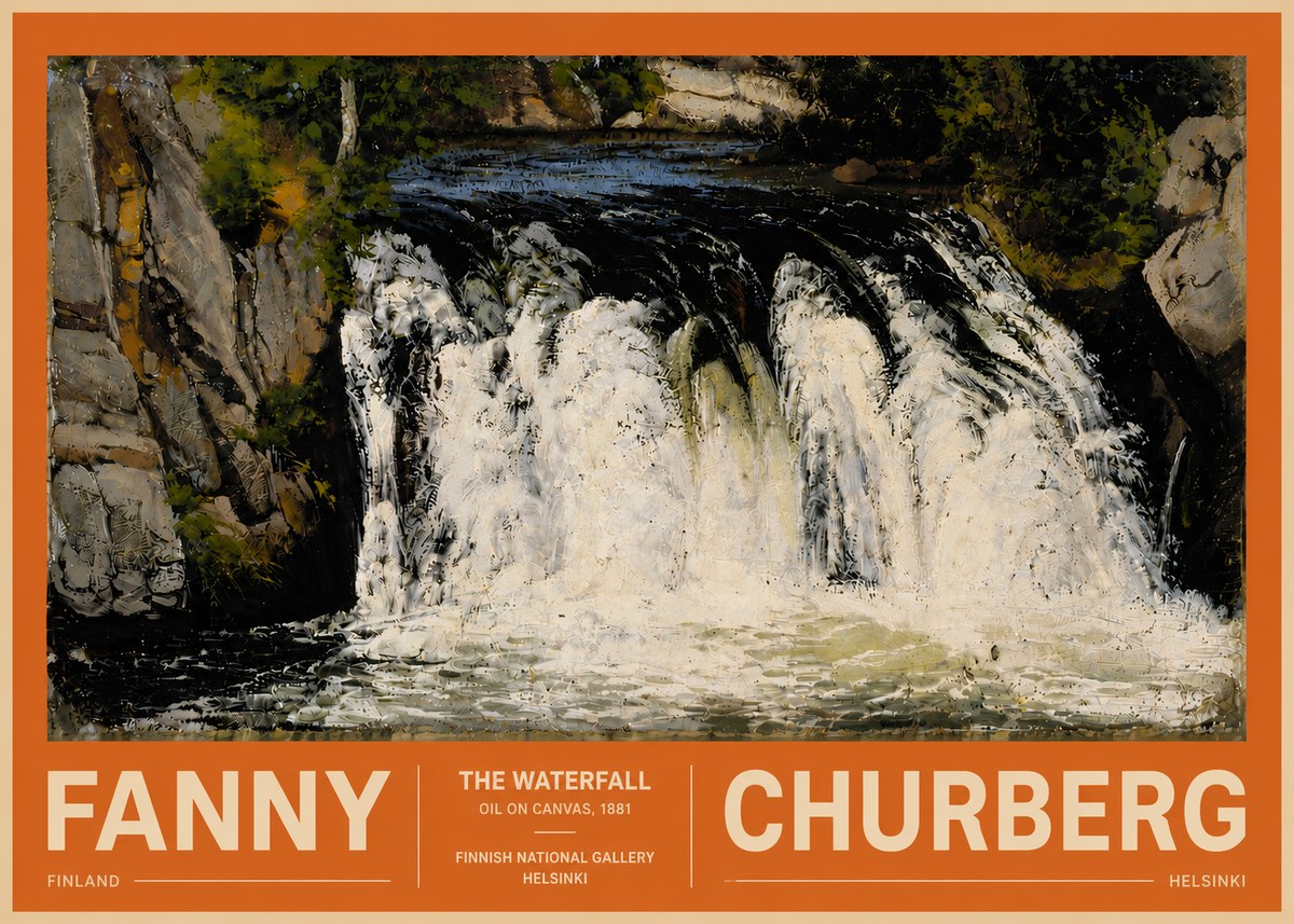 Fanny Churberg The Waterfall No5 - Plakát