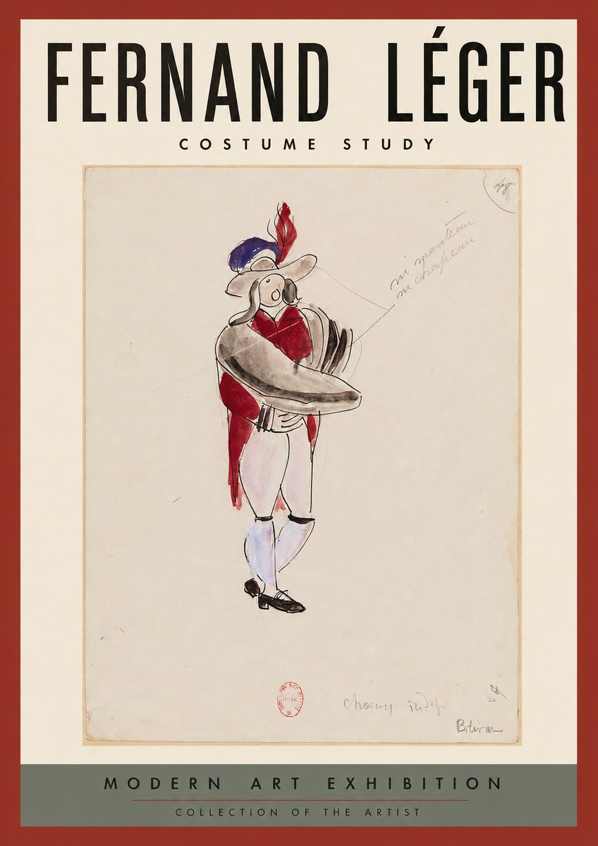 Fernand Léger Costume Study I No2 - Plakát