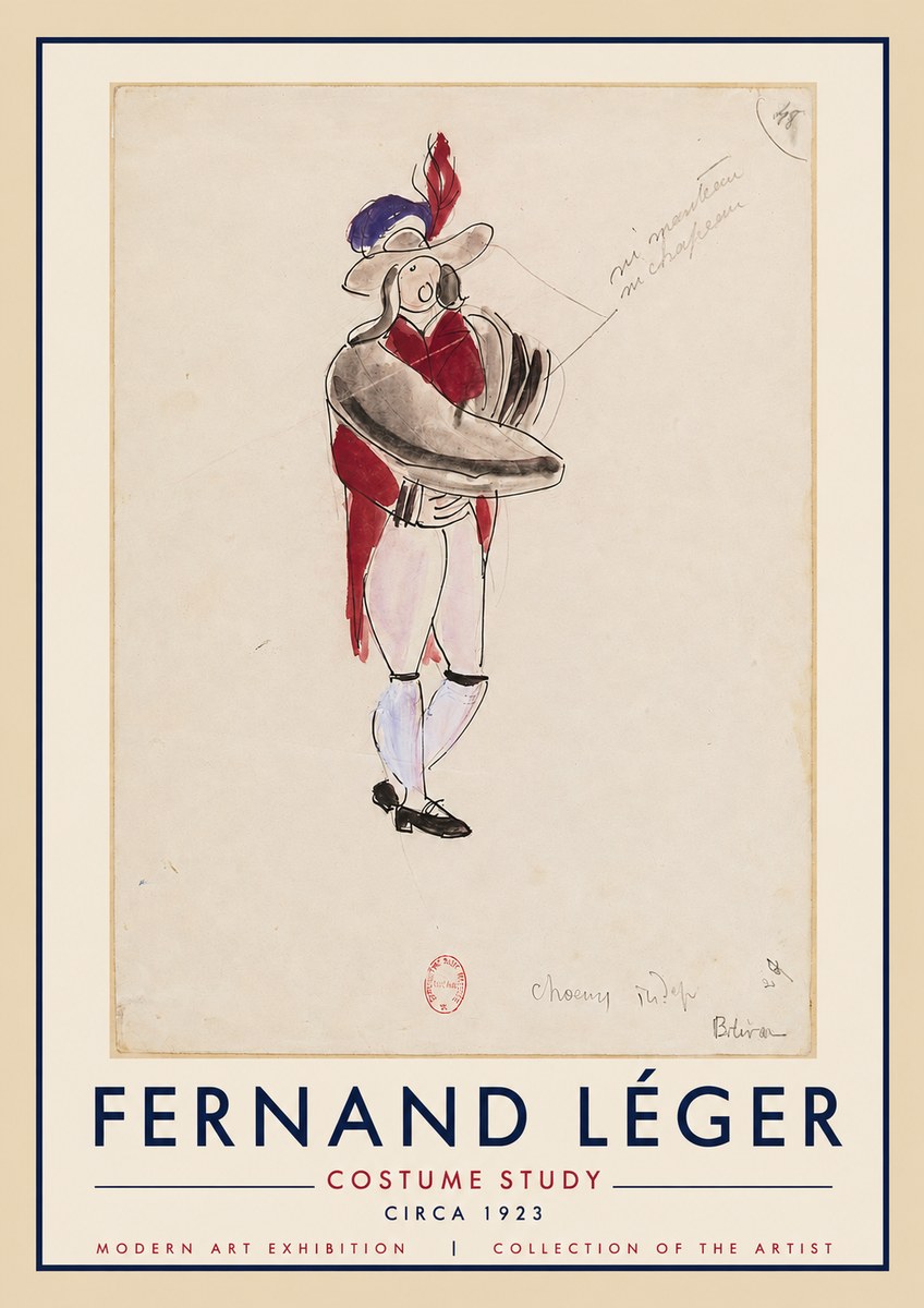Fernand Léger Costume Study I No4 - Plakát