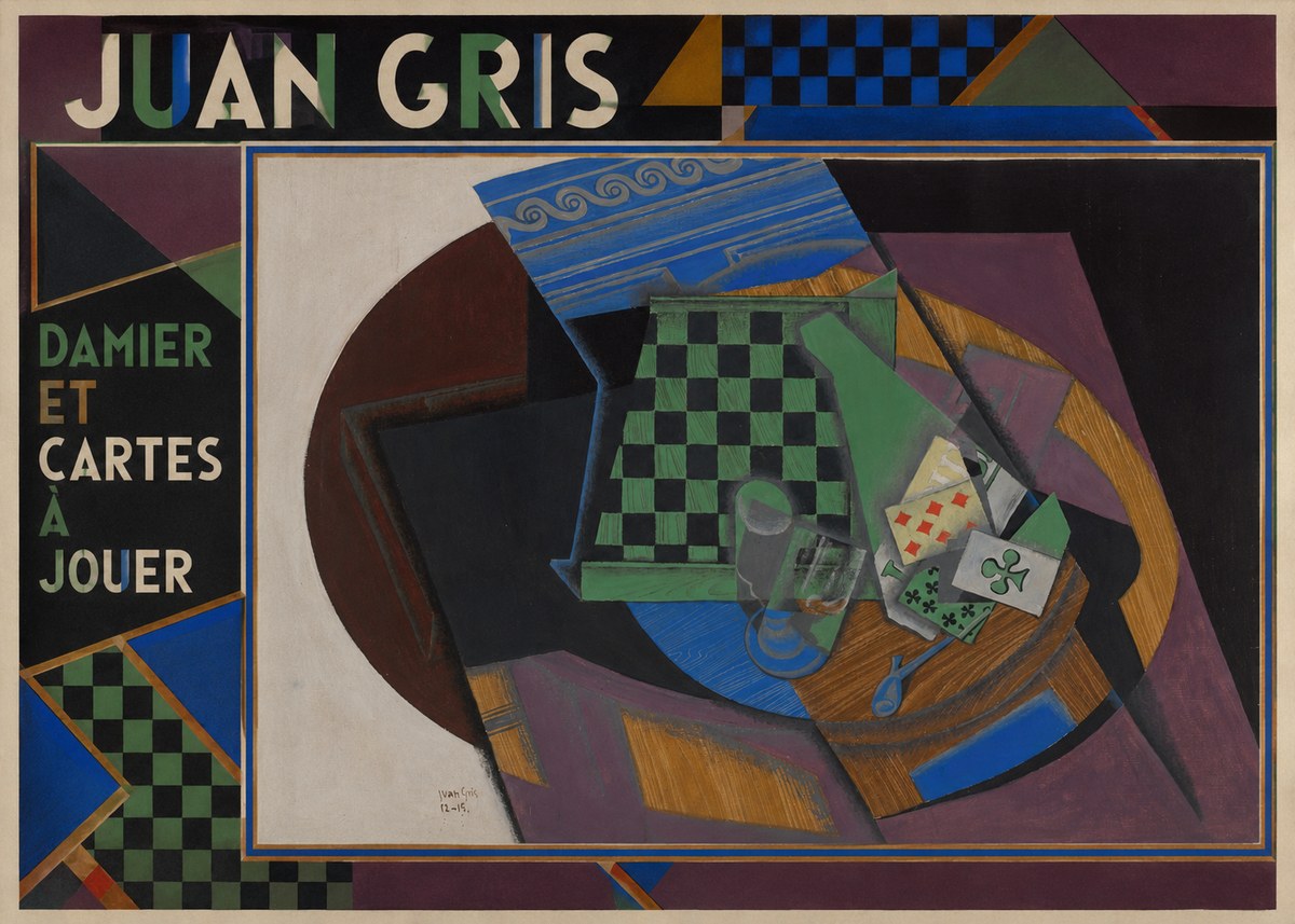 Juan Gris Damier Et Cartes À Jouer No1 - Plakát
