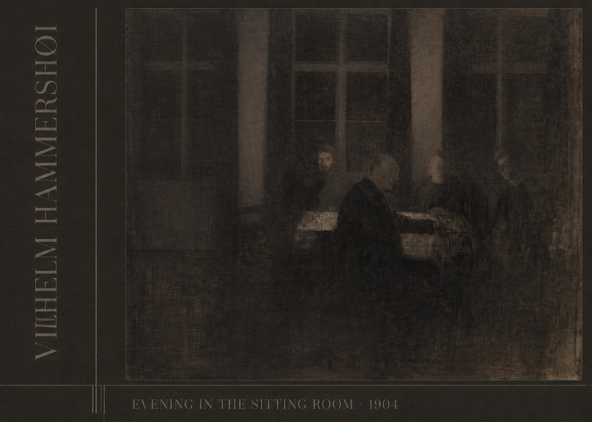 Vilhelm Hammershøi Evening in the Sitting Room No2 - Plakát