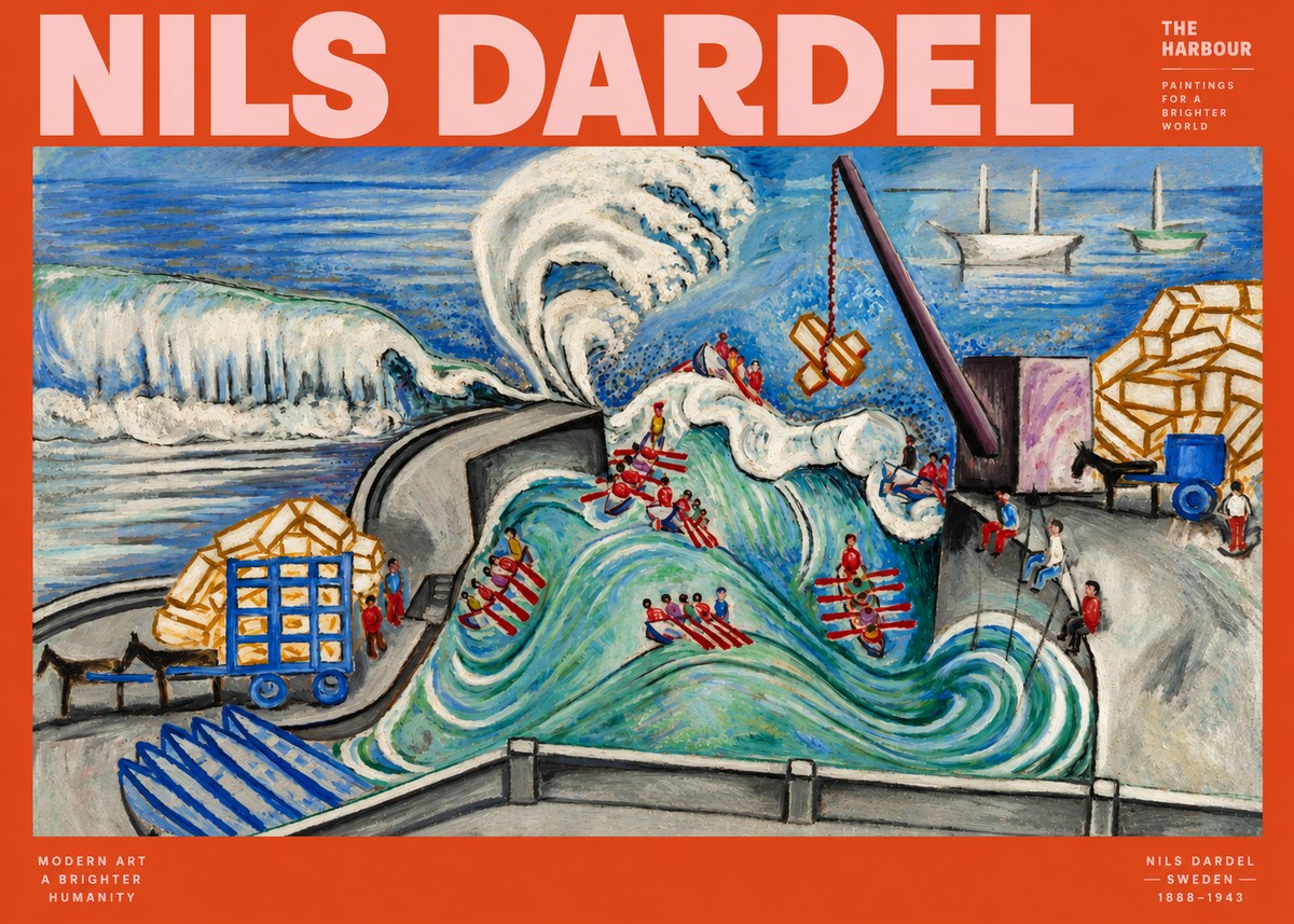 Nils Dardel The Harbour No4 - Plakát