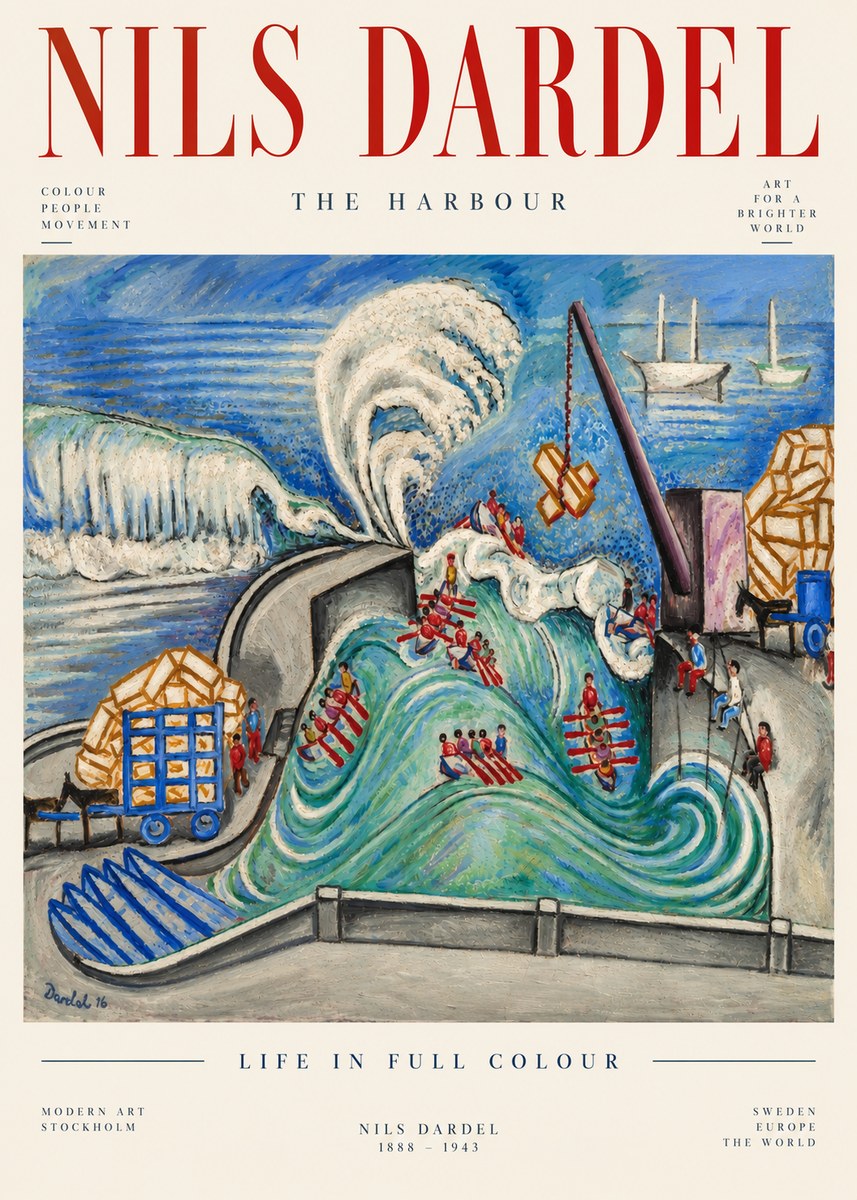 Nils Dardel The Harbour No5 - Plakát