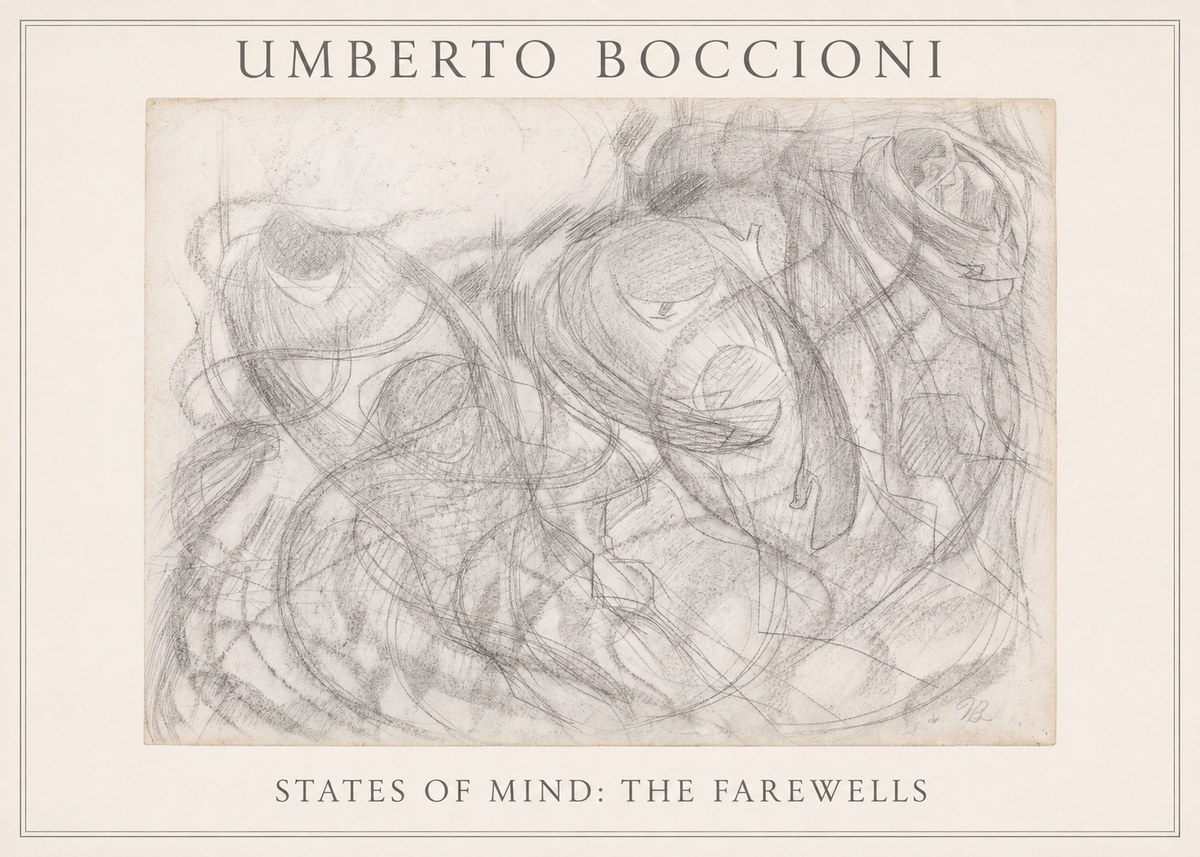 Umberto Boccioni States of Mind: the Farewells No3 - Plakát