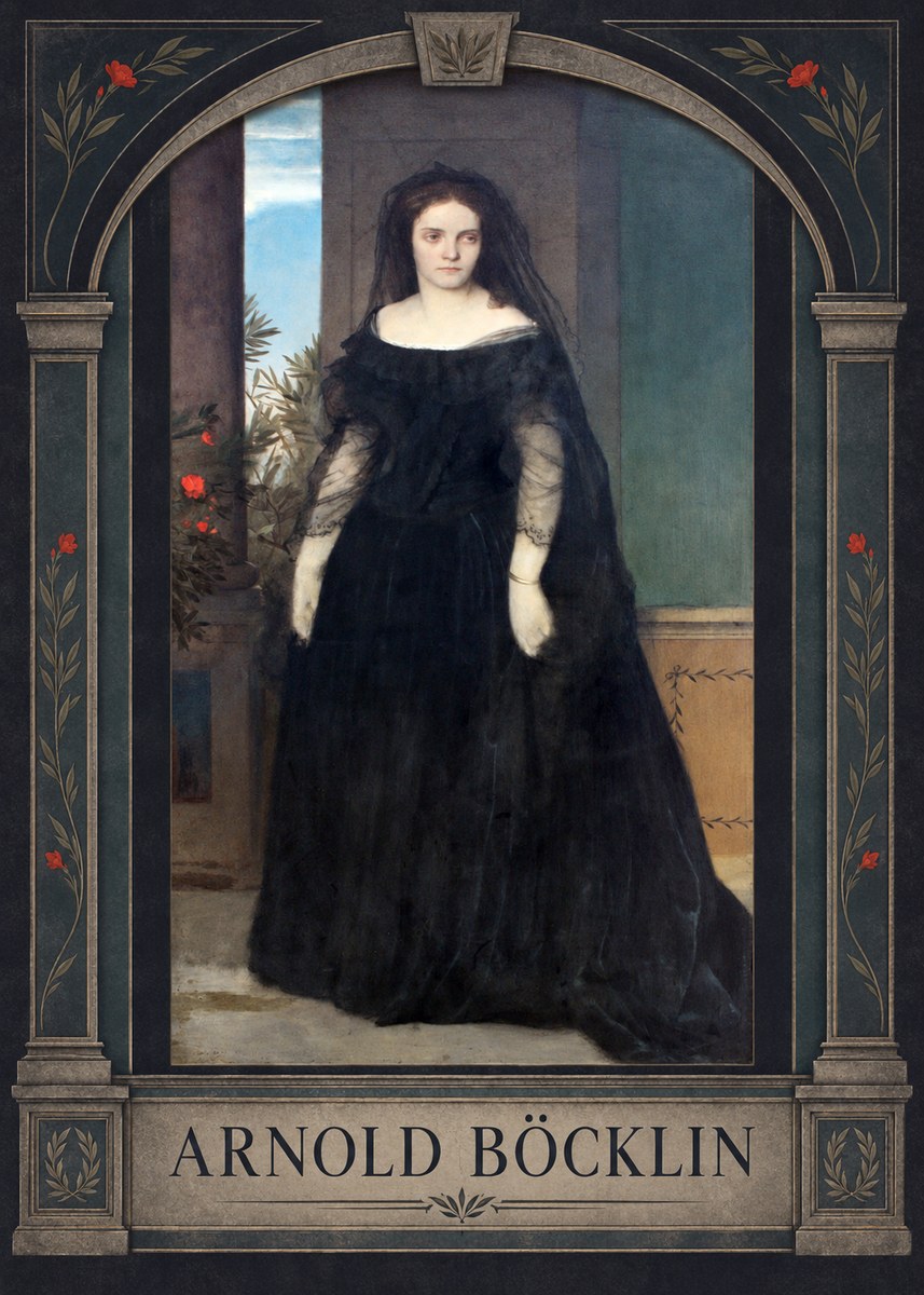 Arnold Böcklin Portrait of Mrs. Böcklin No3 - Plakát
