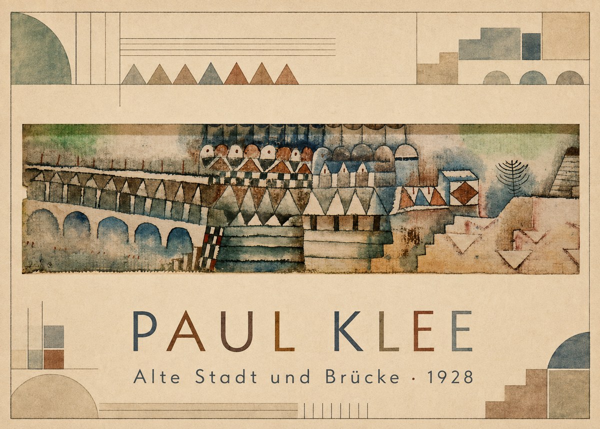 Paul Klee Alte Stadt Und Brücke No1 - Plakát