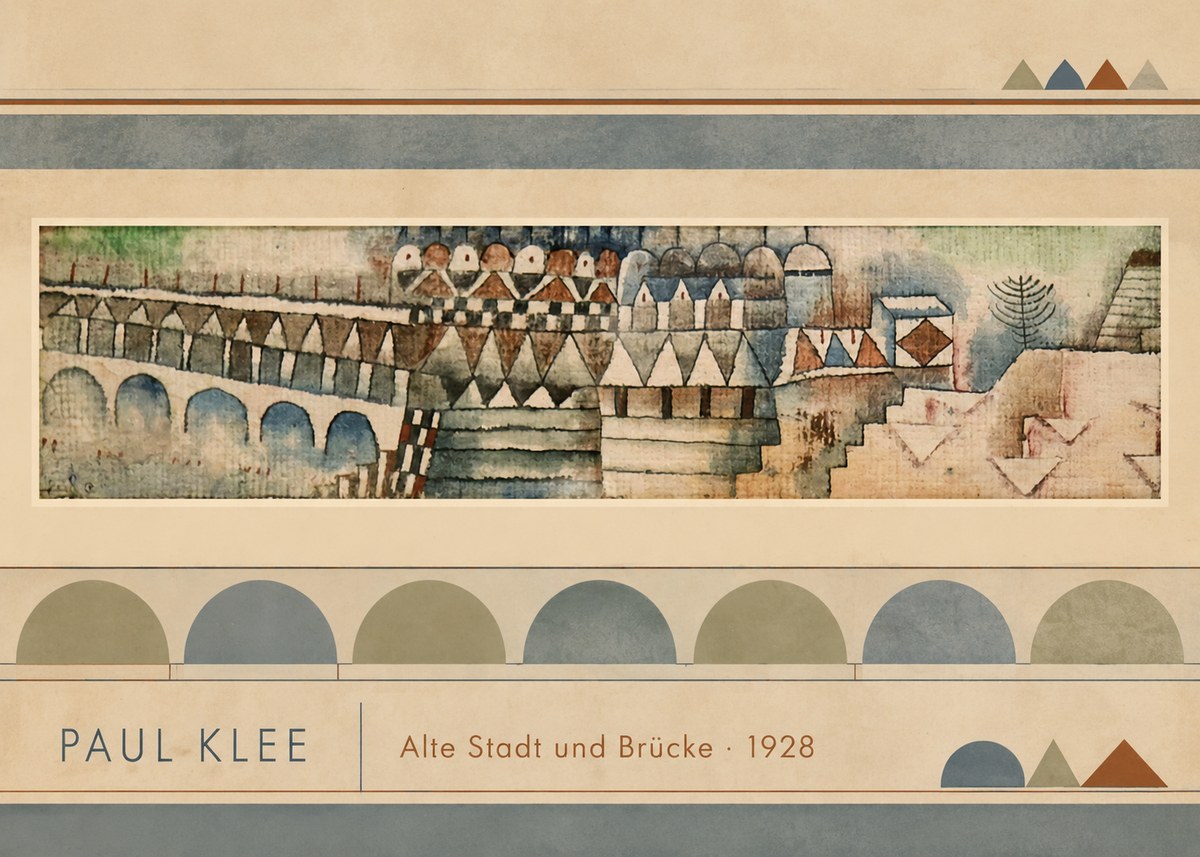 Paul Klee Alte Stadt Und Brücke No3 - Plakát