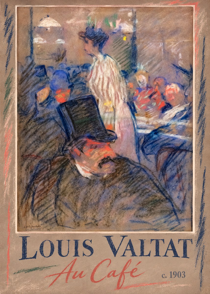 Louis Valtat Au Café No1 - Plakát