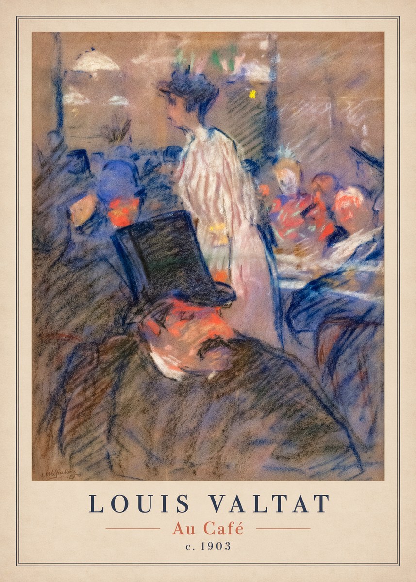 Louis Valtat Au Café No4 - Plakát