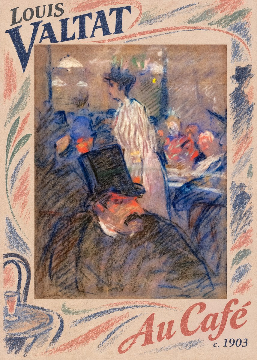 Louis Valtat Au Café No5 - Plakát