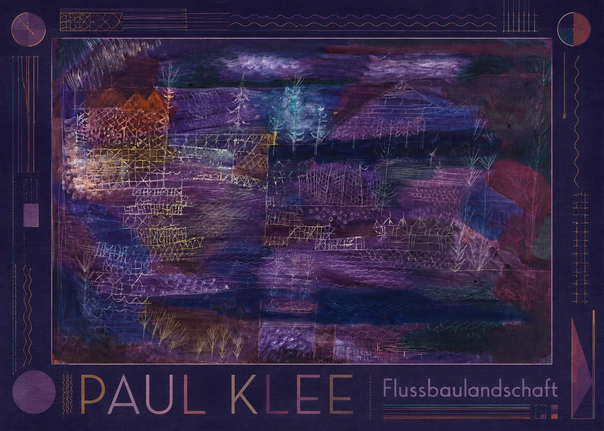 Paul Klee Flussbaulandschaft No1 - Plakát