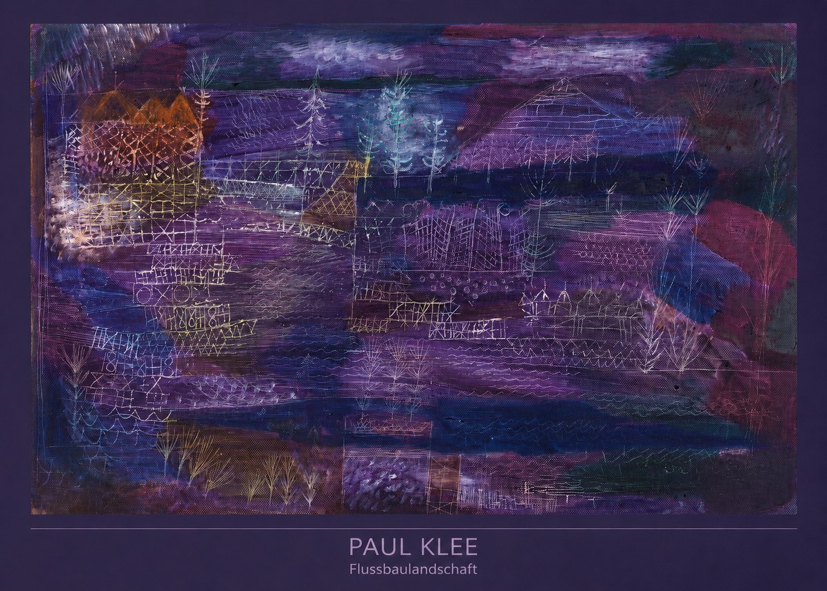 Paul Klee Flussbaulandschaft No6 - Plakát