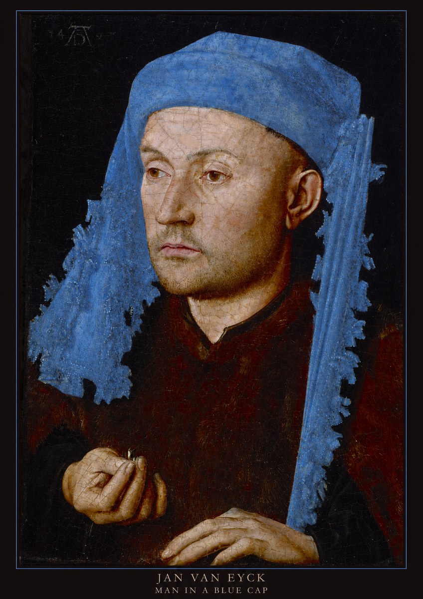 Jan van Eyck Man in a Blue Cap I No5 - Plakát