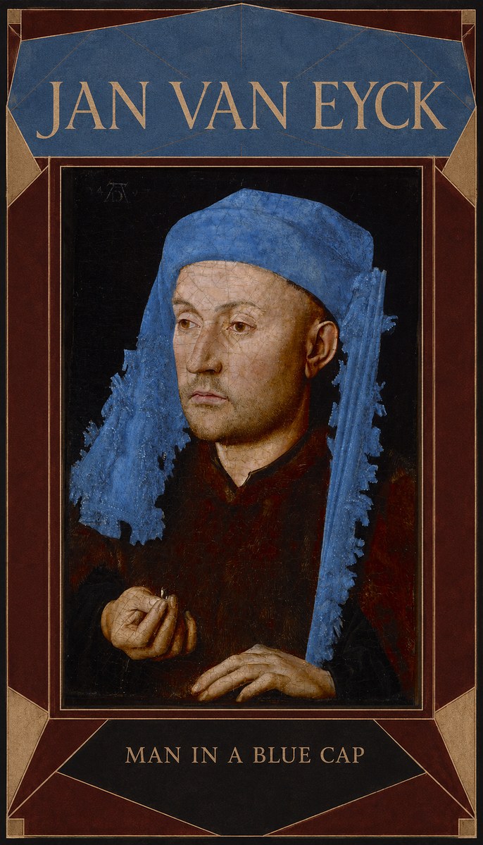 Jan van Eyck Man in a Blue Cap I No6 - Plakát