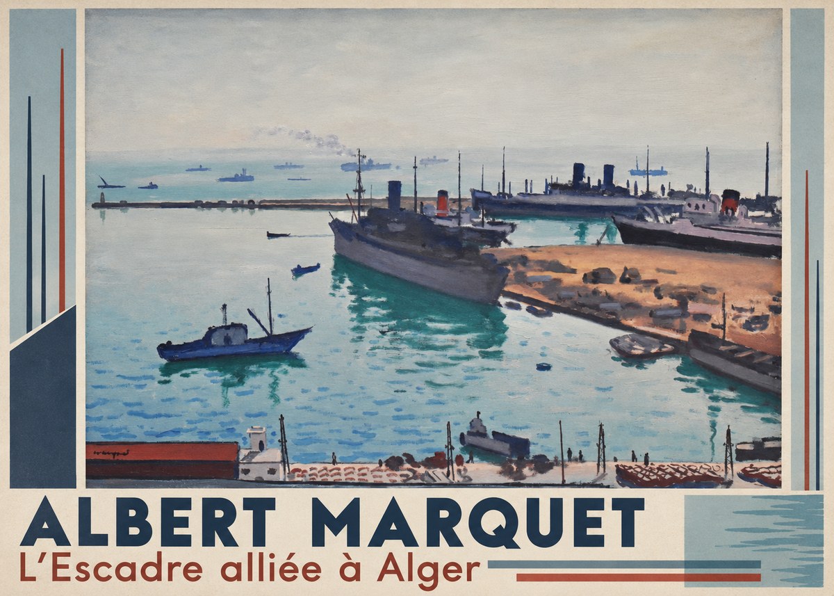 Albert Marquet L'escadre Alliée À Alger No2 - Plakát