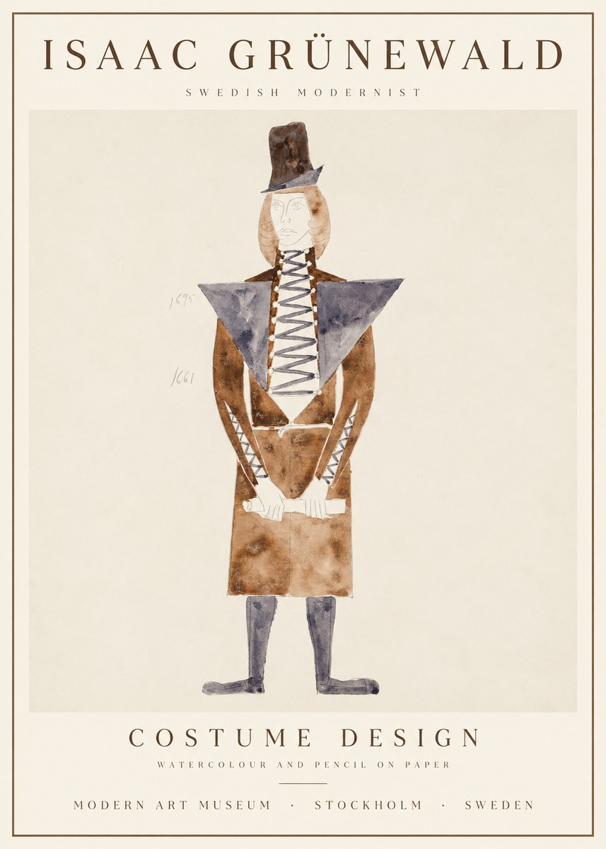 Isaac Grünewald Costume Design XIII No4 - Plakát