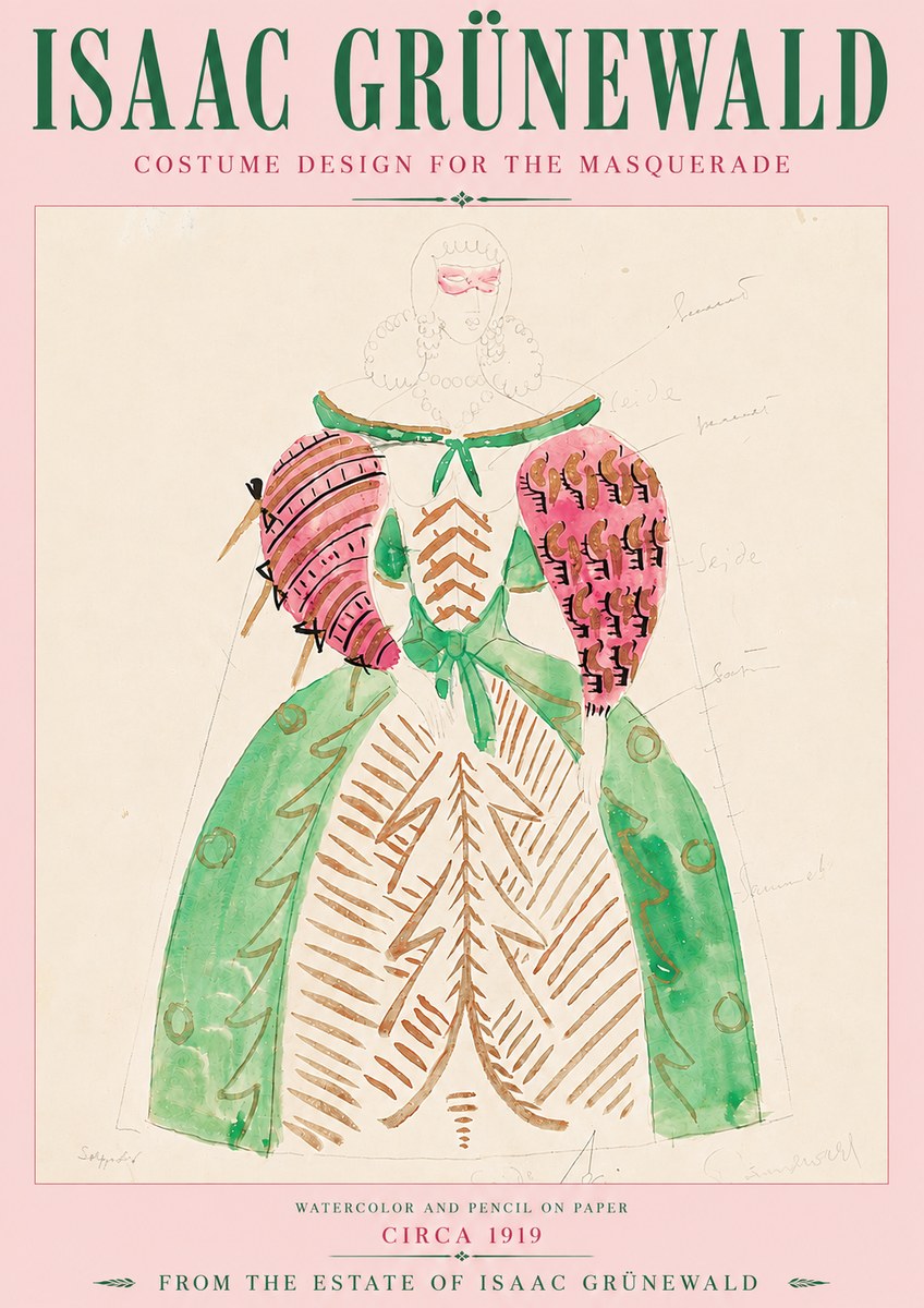 Isaac Grünewald Costume Design for the Masquerade No4 - Plakát