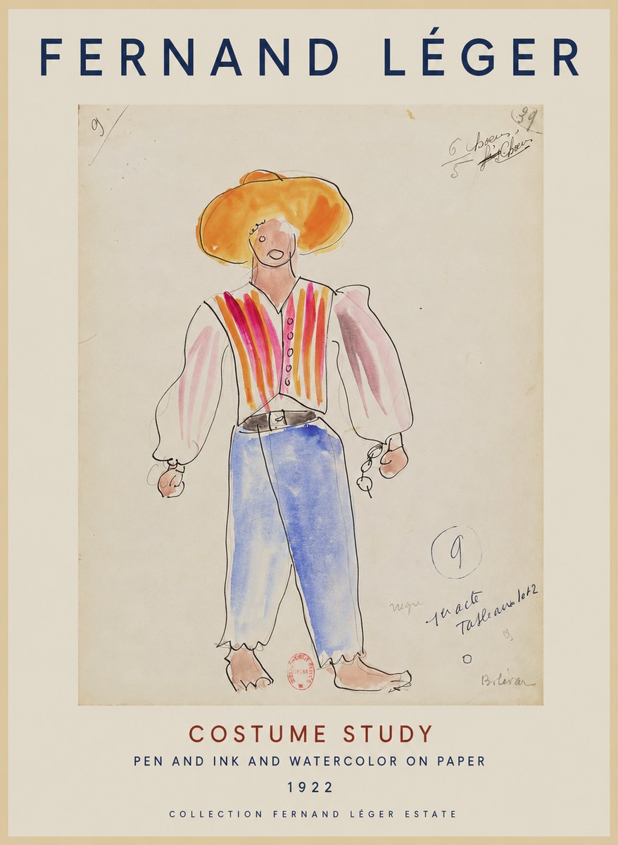 Fernand Léger Costume Study II No1 - Plakát