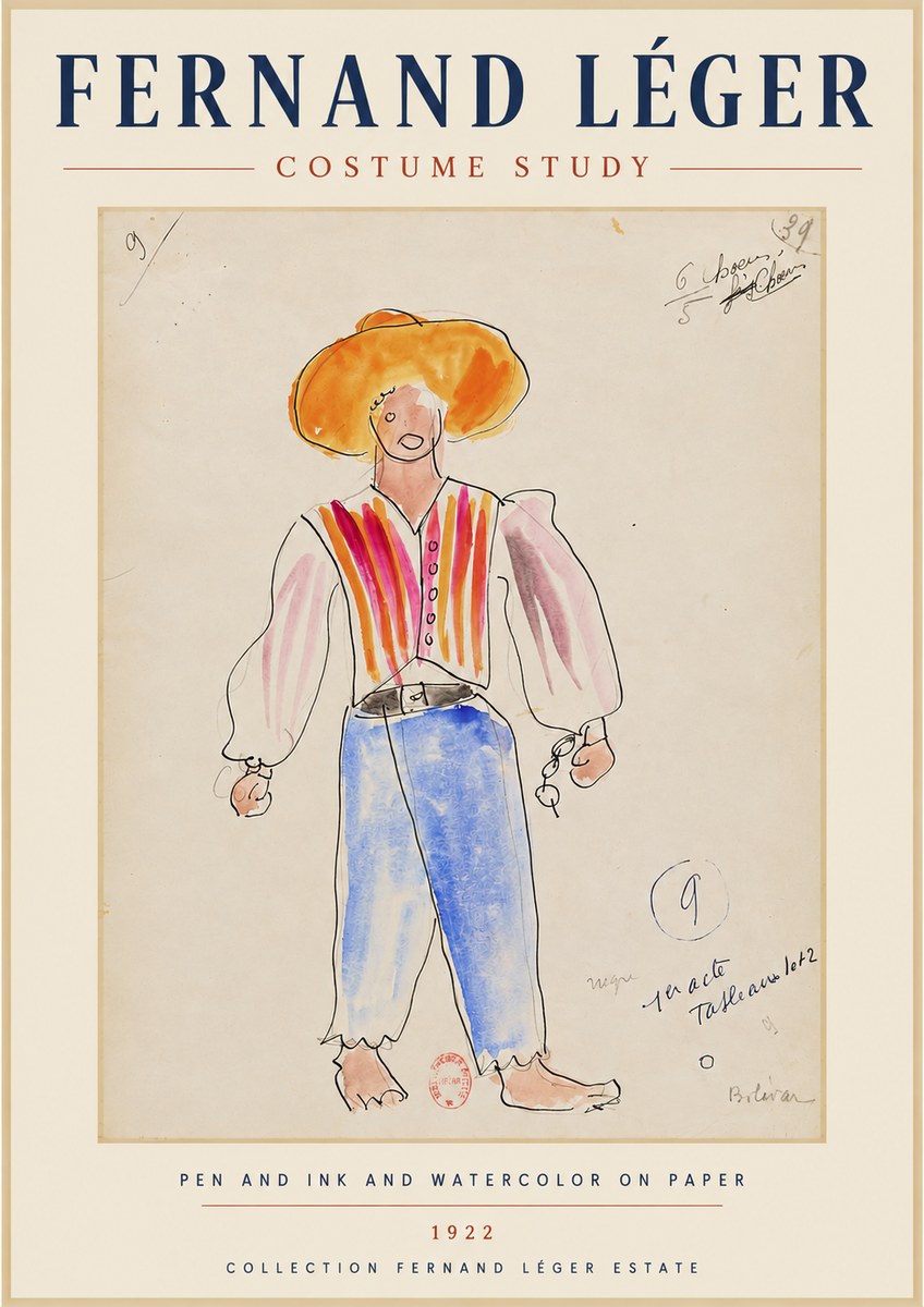 Fernand Léger Costume Study II No5 - Plakát