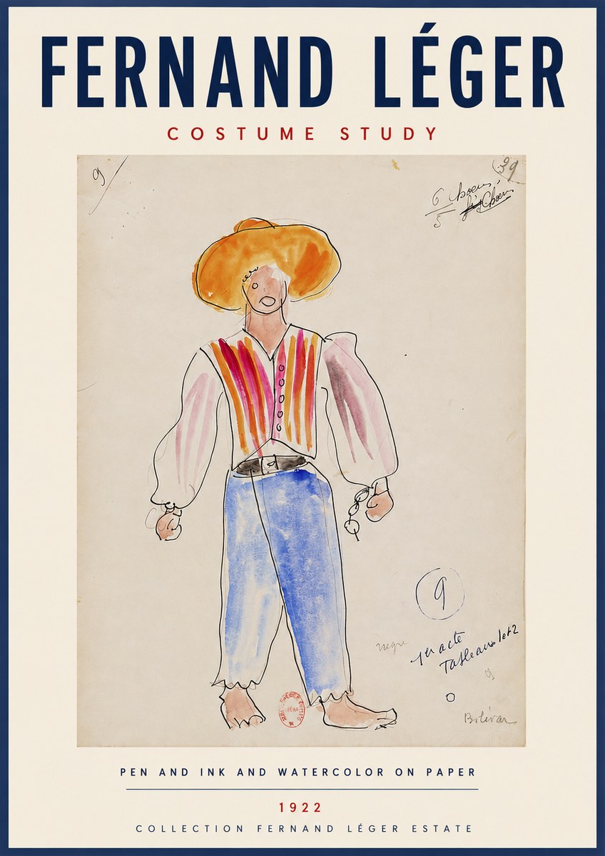 Fernand Léger Costume Study II No6 - Plakát