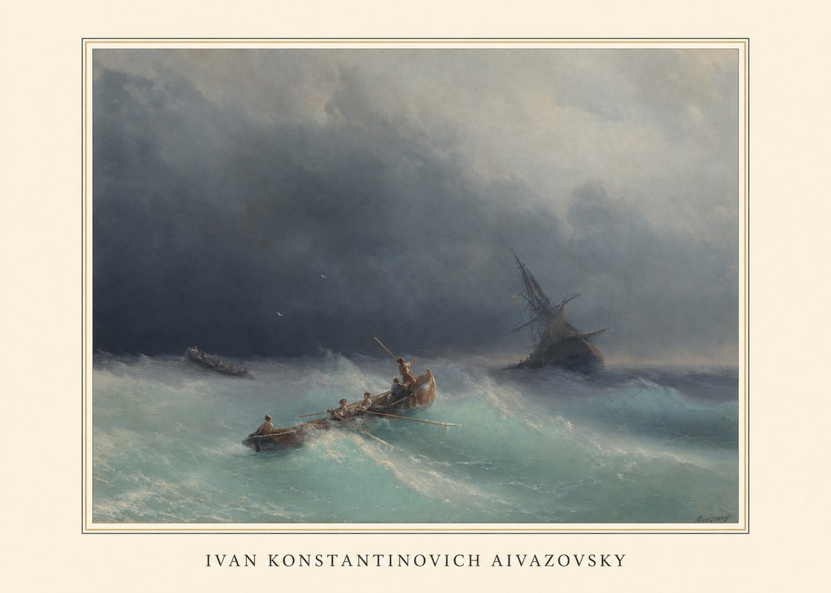 Ivan Konstantinovich Aivazovsky Shipwreck No3 - Plakát