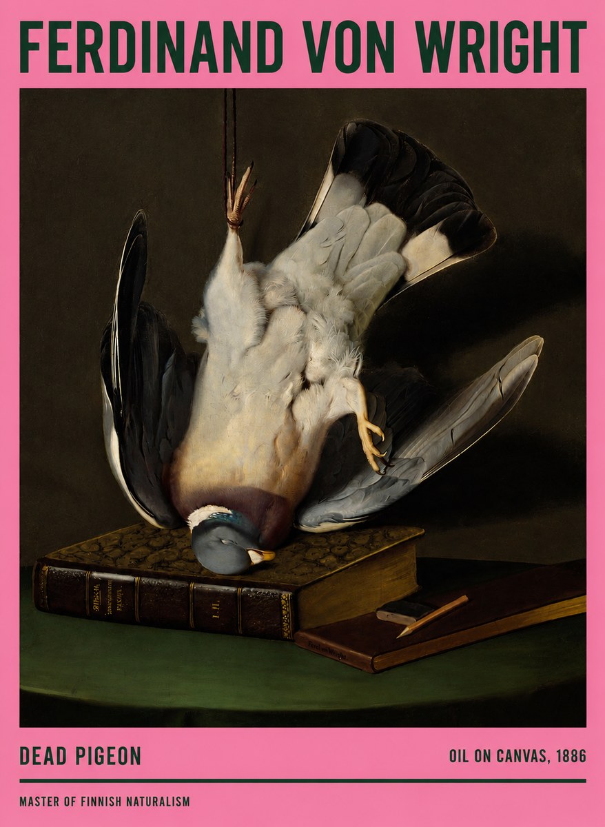 Ferdinand von Wright Dead Pigeon No2 - Plakát