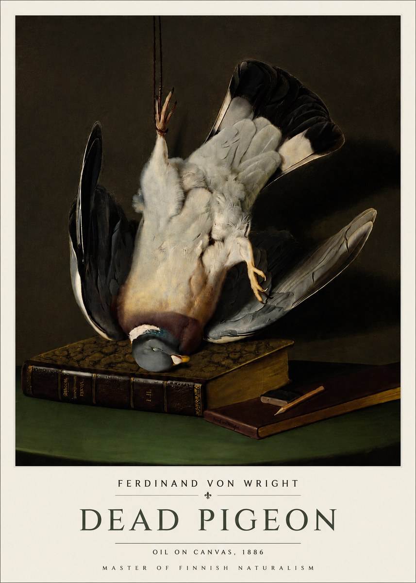 Ferdinand von Wright Dead Pigeon No4 - Plakát