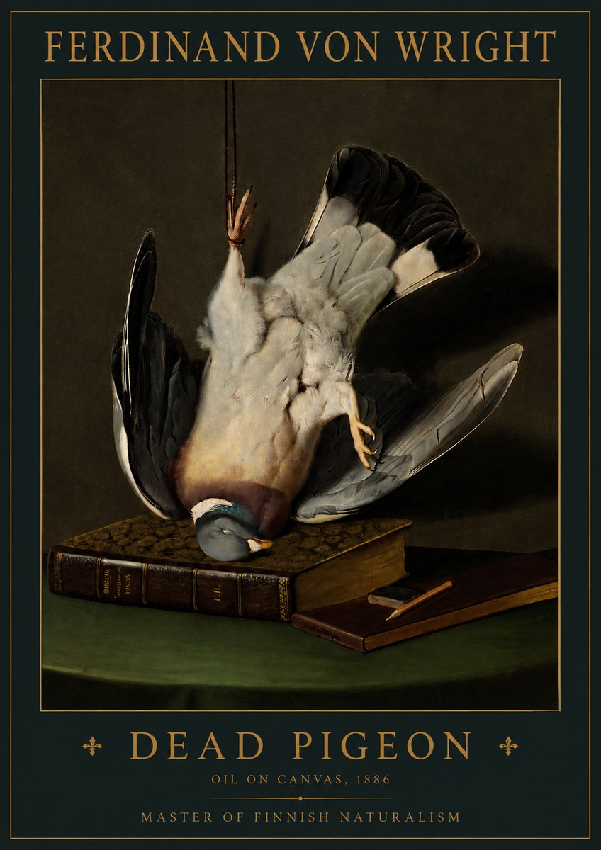Ferdinand von Wright Dead Pigeon No5 - Plakát
