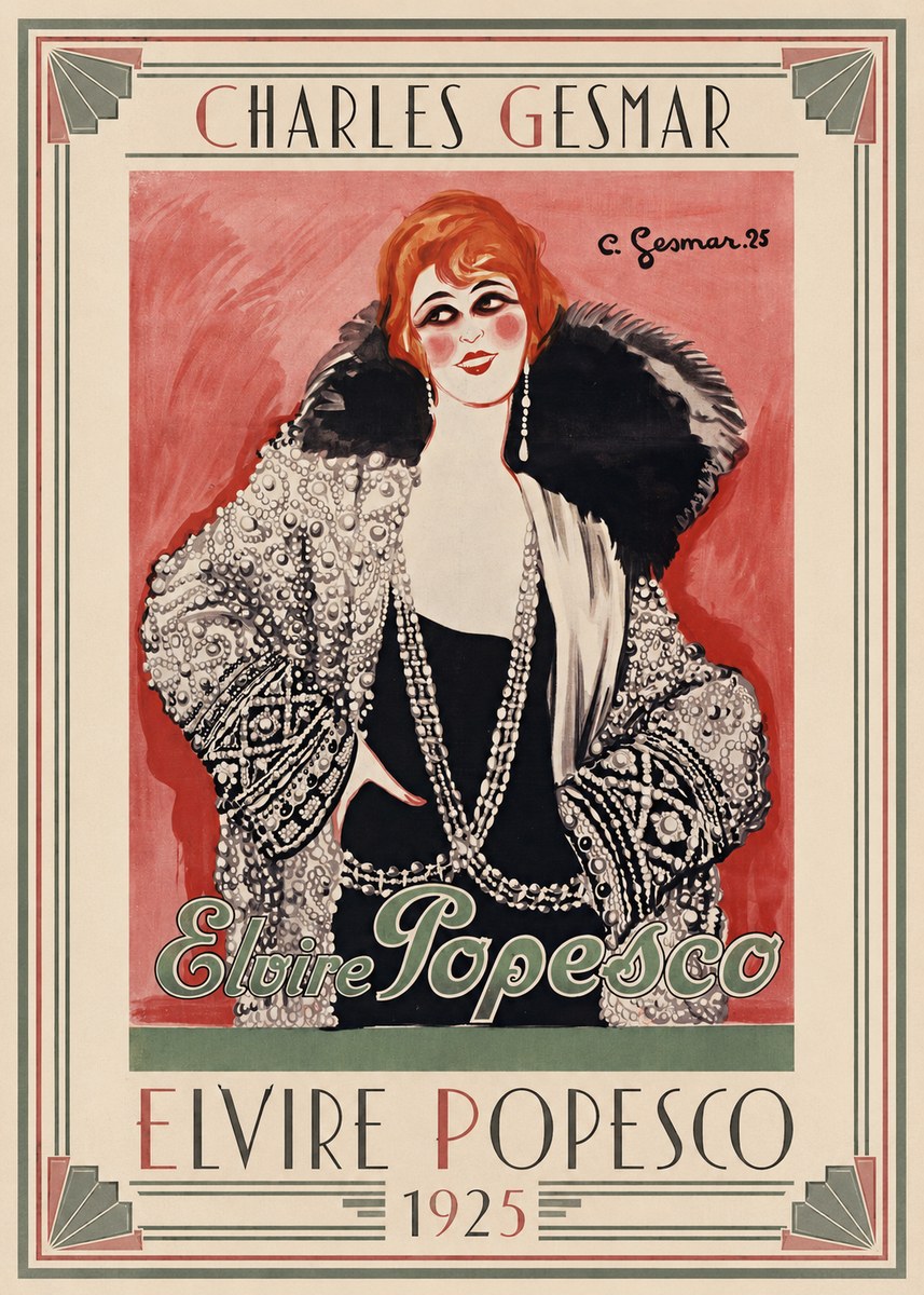 Charles Gesmar Elvire Popesco II No1 - Plakát