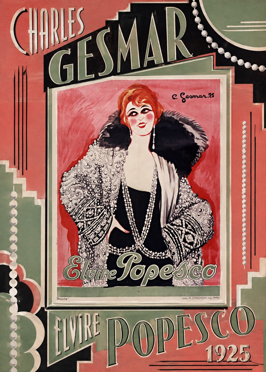 Charles Gesmar Elvire Popesco II No2 - Plakát