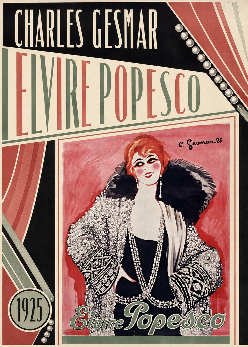 Charles Gesmar Elvire Popesco II No4 - Plakát