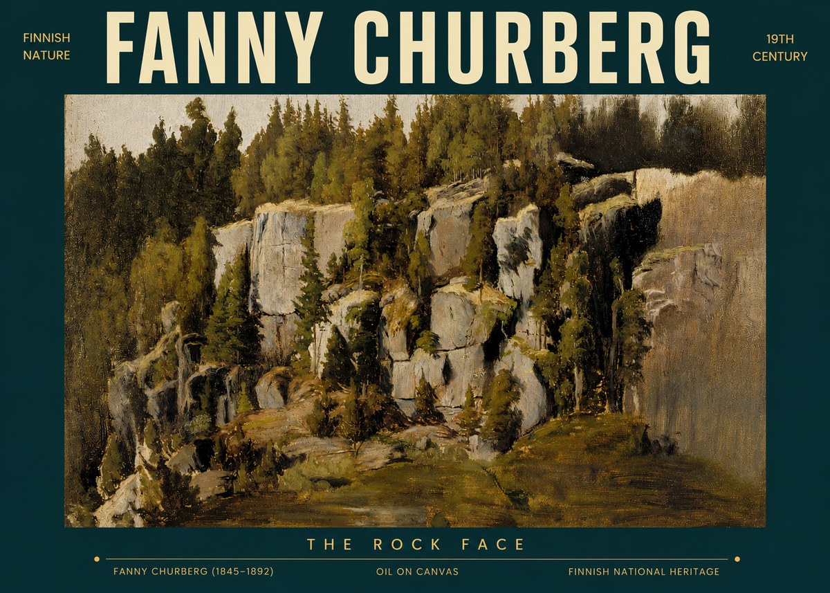Fanny Churberg The Rock Face No3 - Plakát
