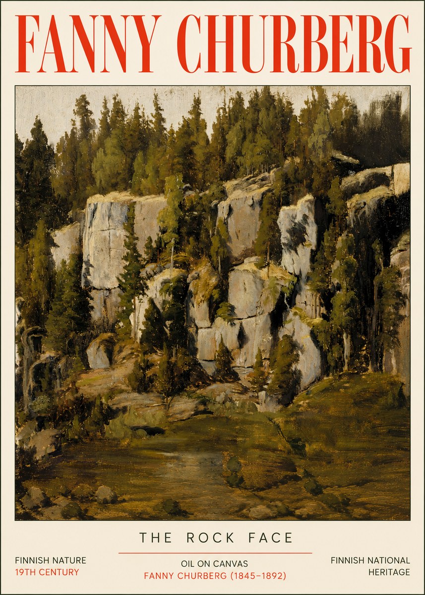 Fanny Churberg The Rock Face No5 - Plakát
