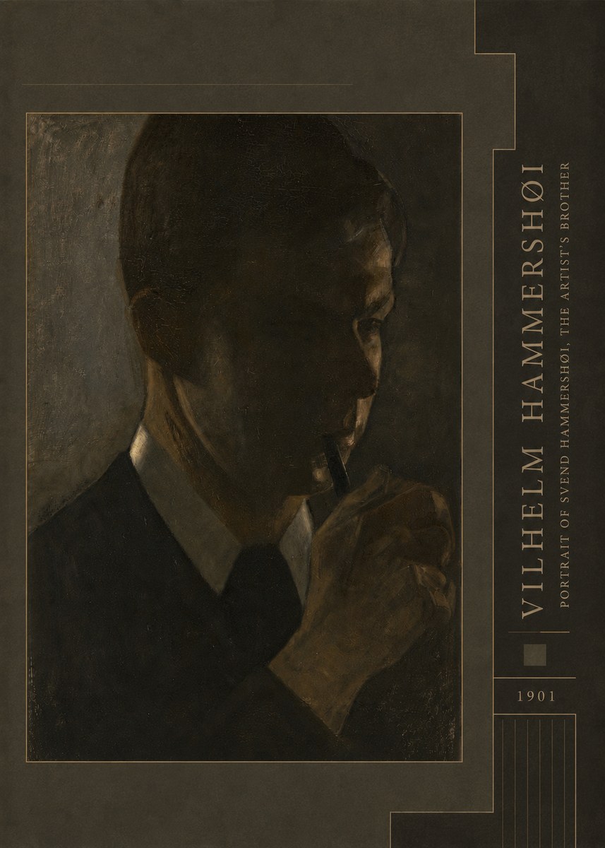 Vilhelm Hammershøi Portrait of Svend Hammershøi, the Artist's Brother No4 - Plakát