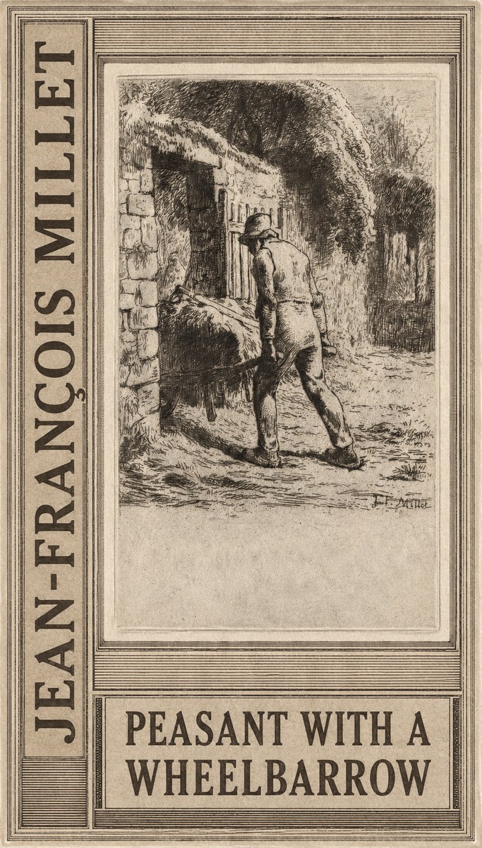 Jean-François Millet Peasant with a Wheelbarrow No2 - Plakát
