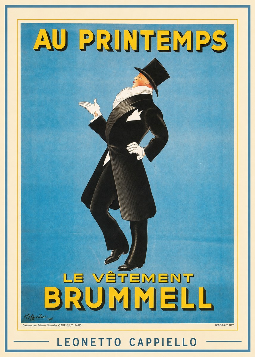 Leonetto Cappiello Au Printemps Le Vêtement Brummell No1 - Plakát