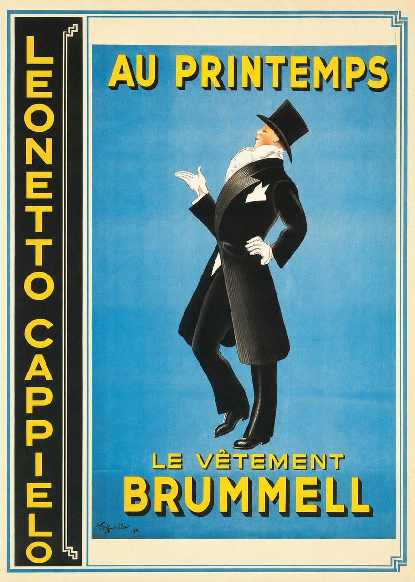 Leonetto Cappiello Au Printemps Le Vêtement Brummell No4 - Plakát