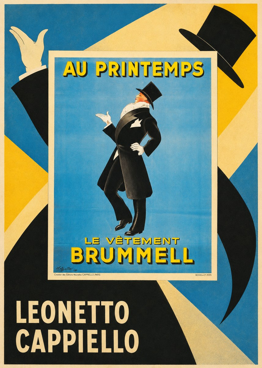 Leonetto Cappiello Au Printemps Le Vêtement Brummell No5 - Plakát