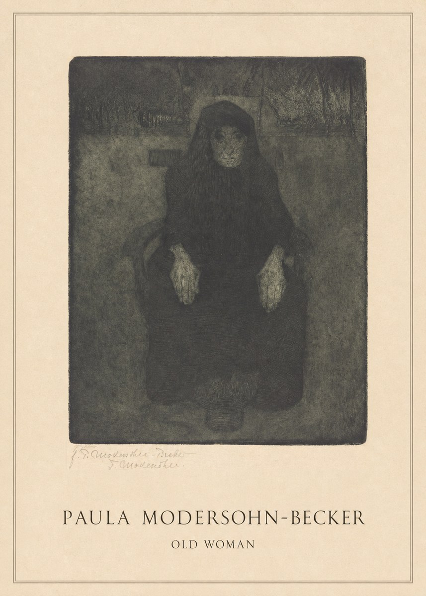 Paula Modersohn-Becker Old Woman No4 - Plakát