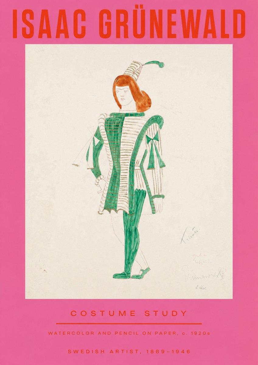 Isaac Grünewald The Harlequin No3 - Plakát