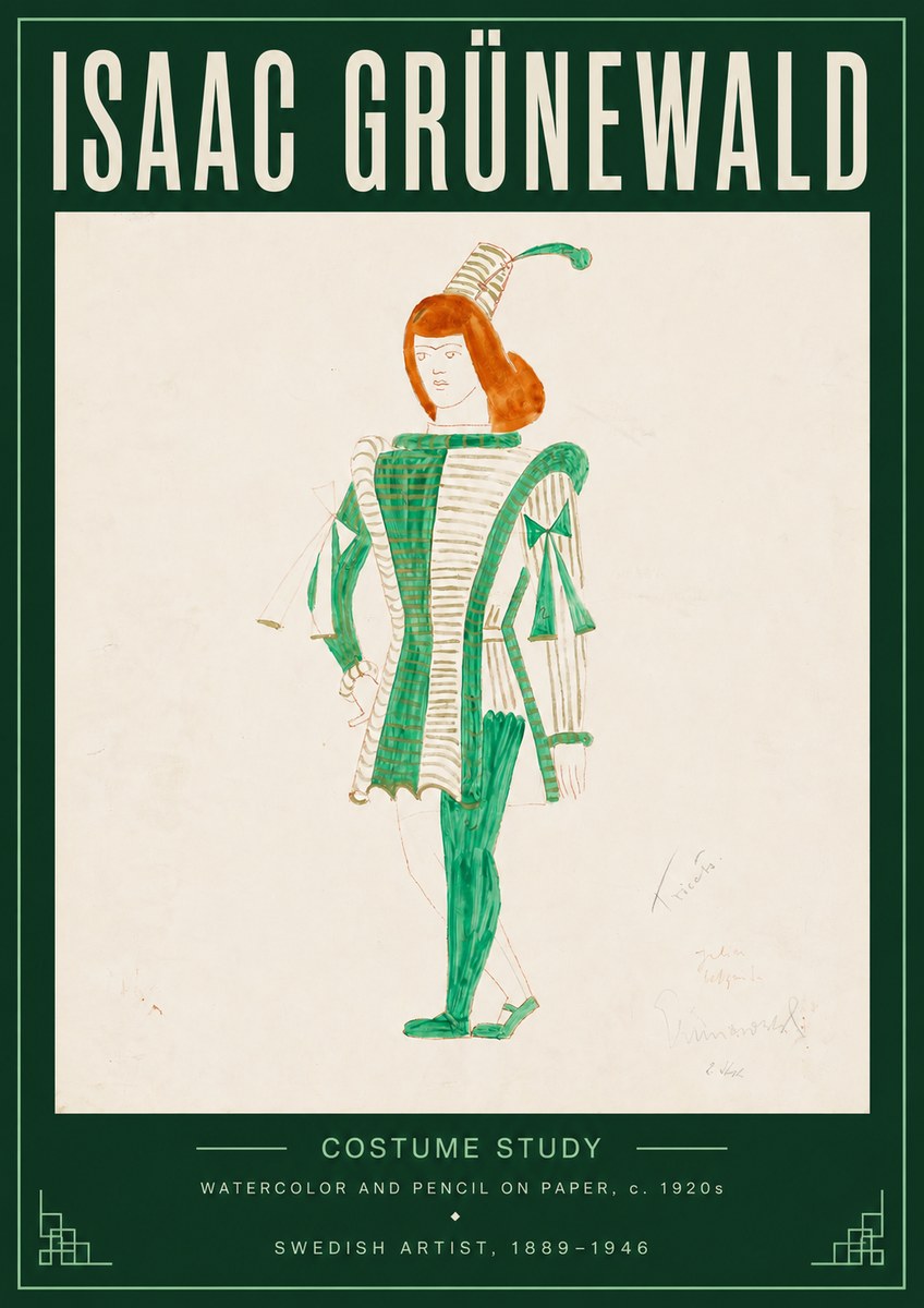 Isaac Grünewald The Harlequin No5 - Plakát