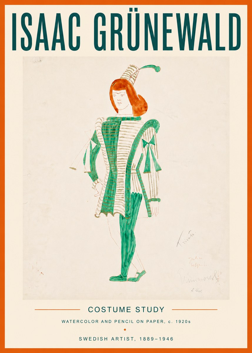 Isaac Grünewald The Harlequin No6 - Plakát