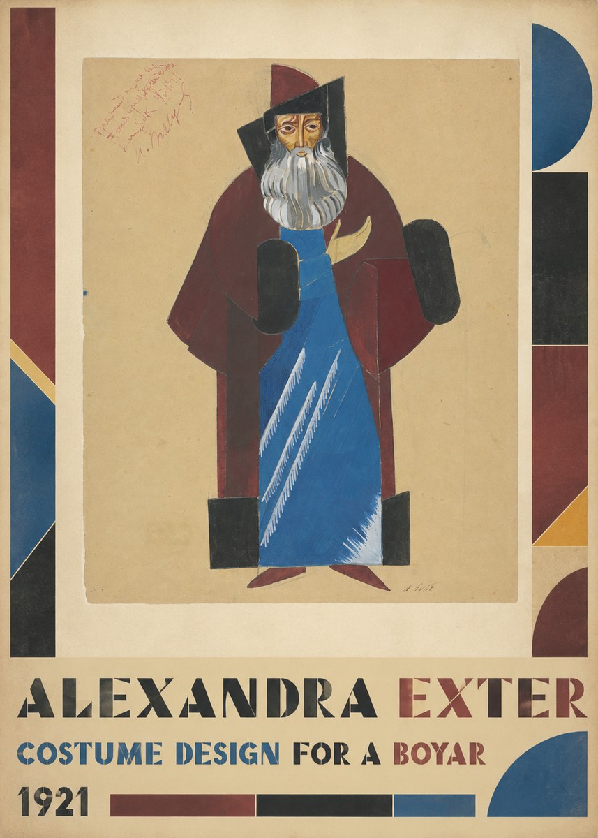 Alexandra Exter Costume Design for a Boyar No5 - Plakát