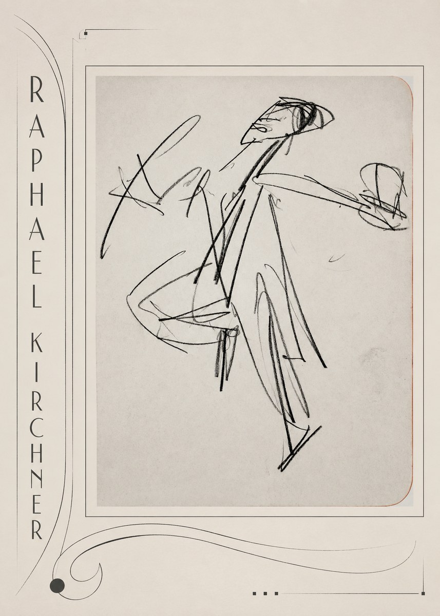 Raphael Kirchner Dynamic Dancer Sketch No2 - Plakát