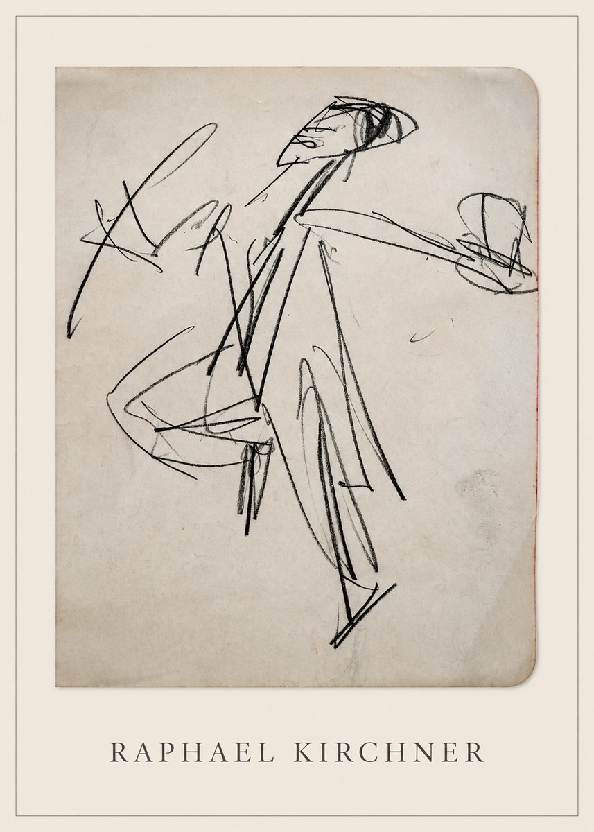 Raphael Kirchner Dynamic Dancer Sketch No4 - Plakát