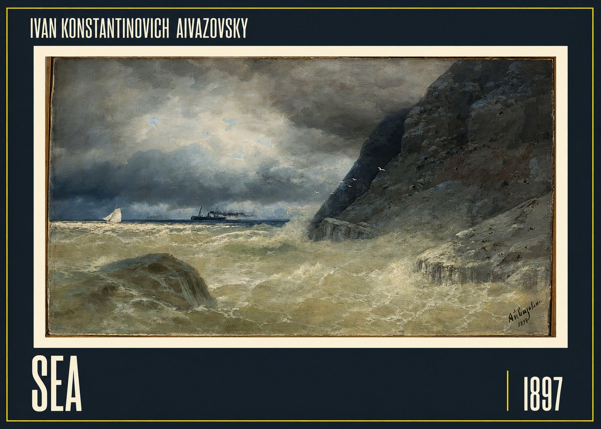 Ivan Konstantinovich Aivazovsky Sea No1 - Plakát