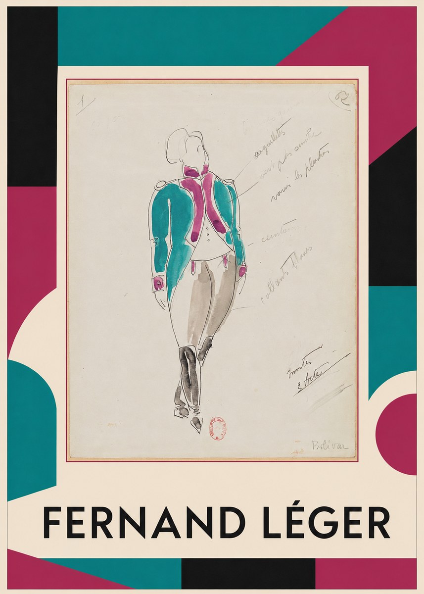 Fernand Léger Bolivar XIV No1 - Plakát