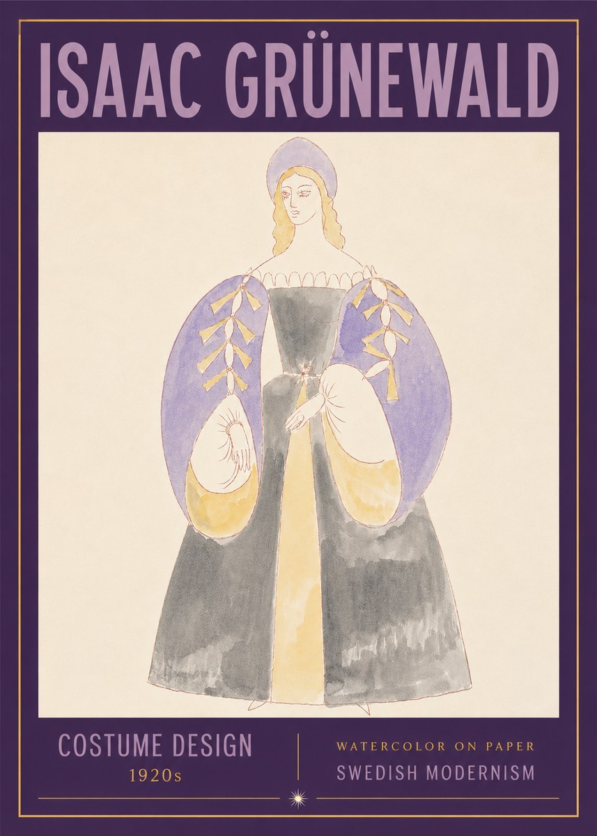 Isaac Grünewald Costume Design XIV No3 - Plakát