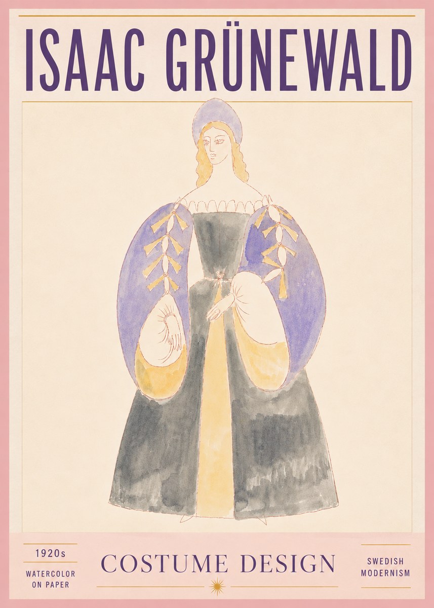 Isaac Grünewald Costume Design XIV No5 - Plakát