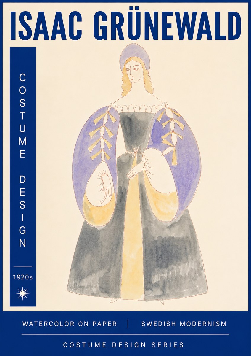 Isaac Grünewald Costume Design XIV No6 - Plakát